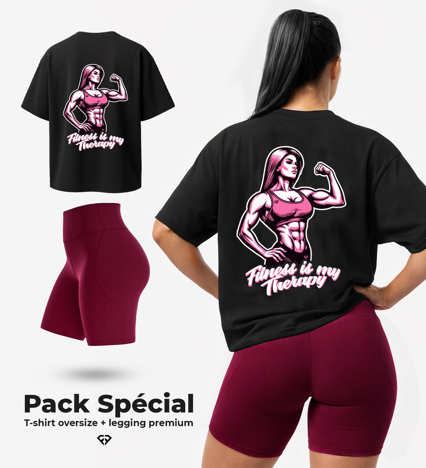 Pack Spécial – T-shirt Oversize + Legging Premium (Livraison Gratuite)