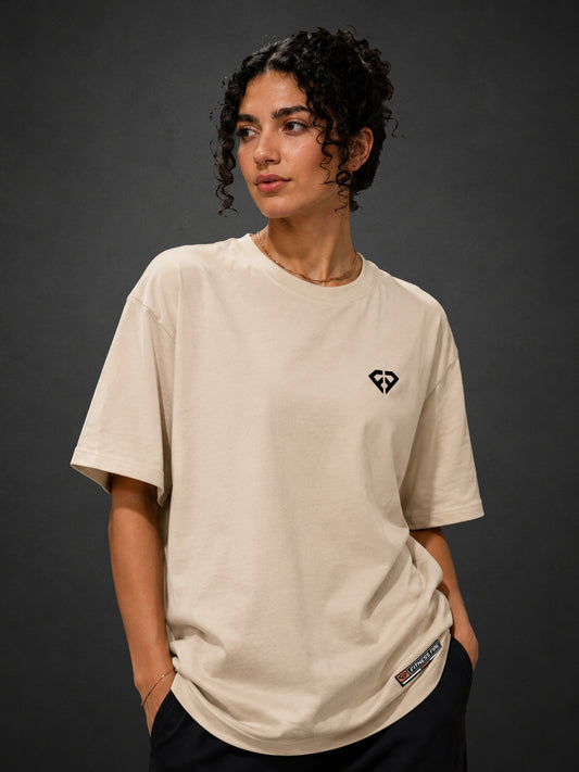 Elevated Essentials Oversized Tee – Beige (Livraison gratuite)