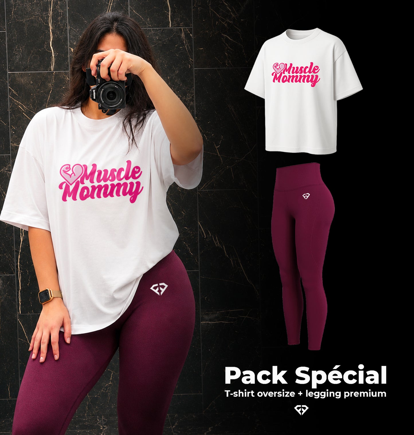 Pack Spécial – T-shirt Oversize + Legging Premium (Livraison Gratuite)