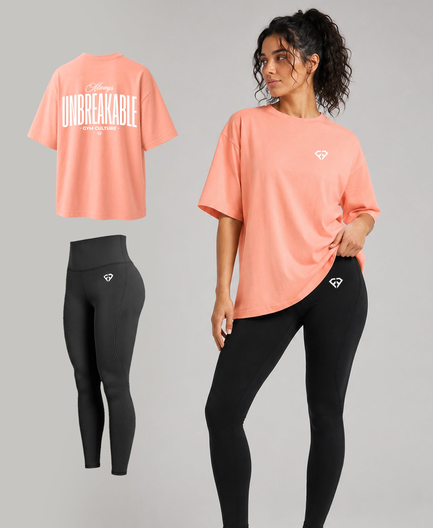 Ensemble Activewear Femme – Oversize Tee & Legging Sculptant (Livraison Offerte)