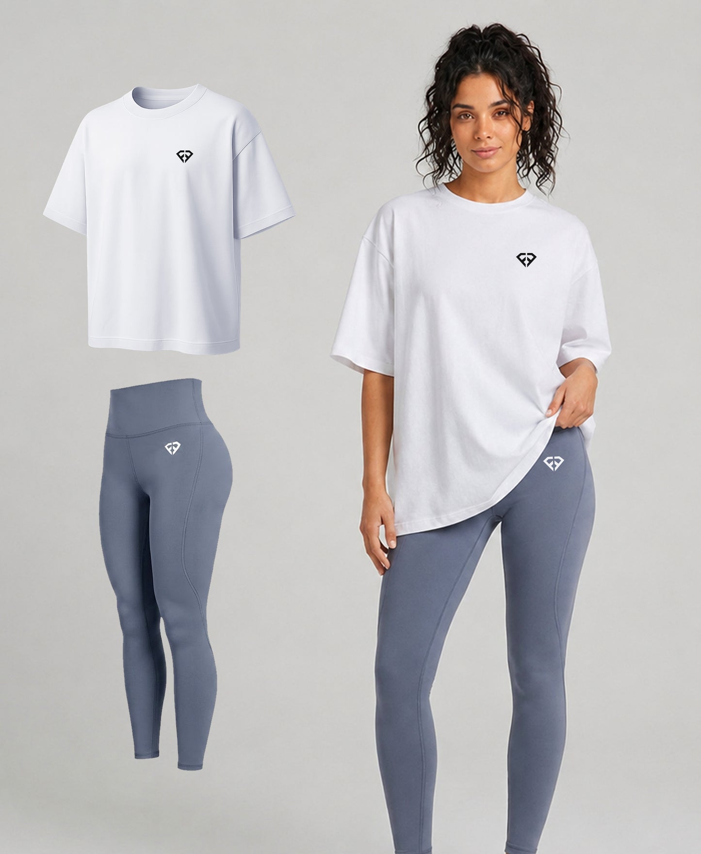 Ensemble Sport Femme – T-shirt Oversize & Legging (Livraison Gratuite)