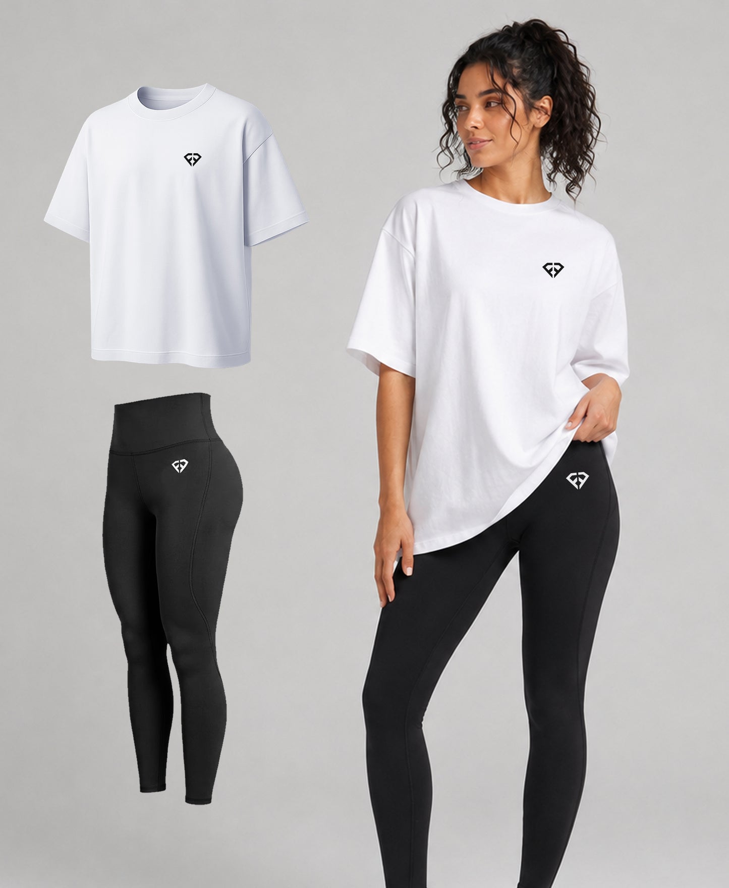 Ensemble Gym & Lifestyle – T-shirt Oversize et Legging (Livraison Gratuite)